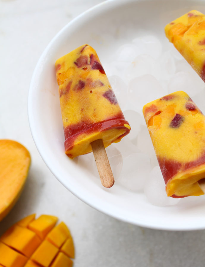 Mango-Plum Popsicles