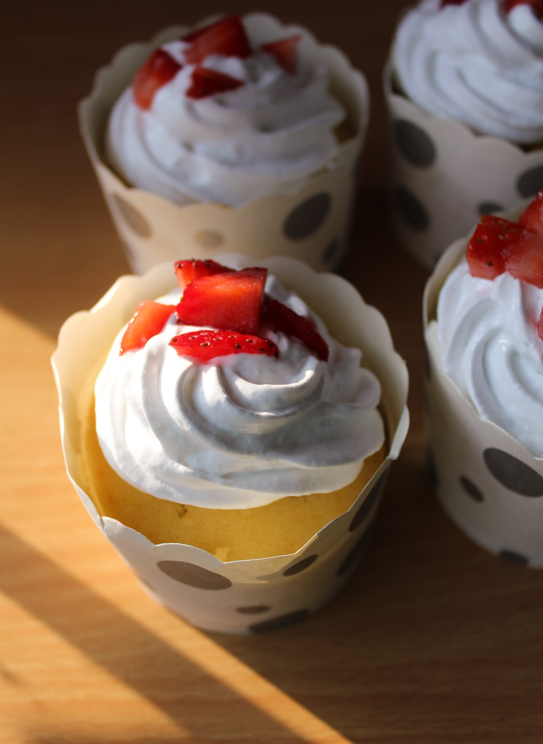Strawberry shortcake cupcakes